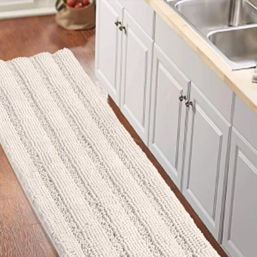 Vista 126 de Turquoize Alfombra de baño de chenilla de lujo para baño, extra absorbente, alfombra de ducha de microfibra antideslizante para baño, alfombra Aqua