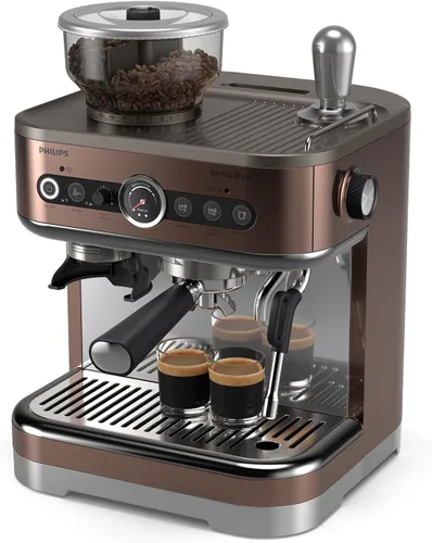 Vista 2 de Máquina de Espresso Semi Automática PHILIPS Barista Brew - Botón para Espresso Simple y Doble + Americano, Contenedor Dual de 280g para Dos Tipos