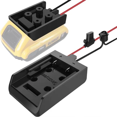 Vista 11 de Adaptador de rueda eléctrica con fusible e interruptor para batería Dewalt de 20 V, adaptador de batería hermético no soplado con fusible de 30 A
