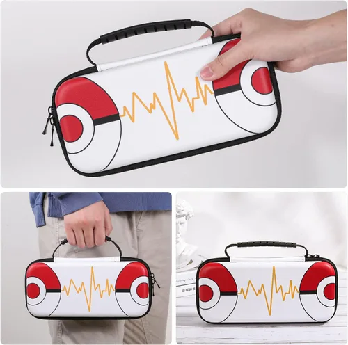 Vista 7 de MoKo Funda de transporte para Nintendo Switch modelo OLED 2021Nintendo Switch, funda de transporte portátil de viaje con 10 ranuras para tarjetas
