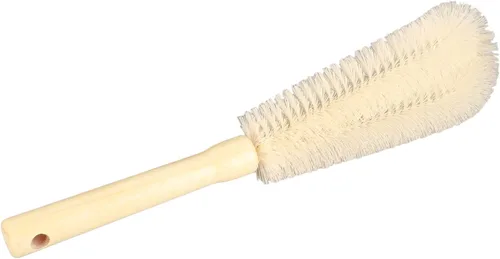 Vista 5 de Cepillo limpiador de botellas con mango largo de madera, cepillo para botella de agua, cepillo de cocina para biberón, taza, jarra, tetera, botellas