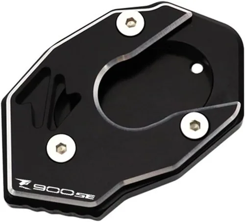 Vista 18 de Moto Kickstand - Extensión de pie lateral para Kawasaki Z900SE Z900 Z650RS Z 900SE 900 650RS Soporte Ampliar Placa de soporte (Color A: Negro)