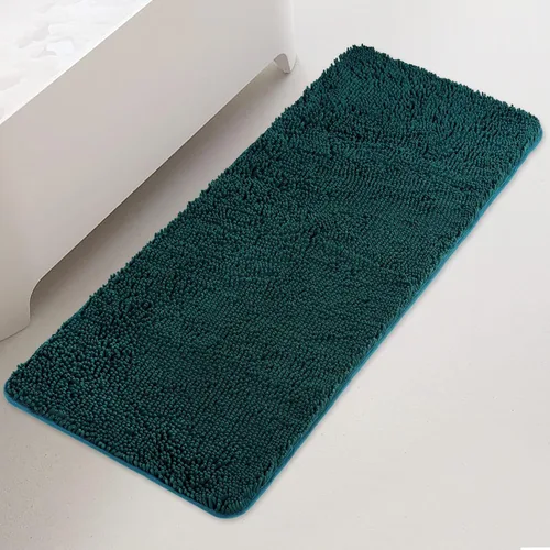 Vista 85 de Yeaban Alfombra de pasillo de baño de 24 x 72 pulgadas, antideslizante, alfombra de baño larga de felpilla gruesa, absorbente y lavable, alfombra