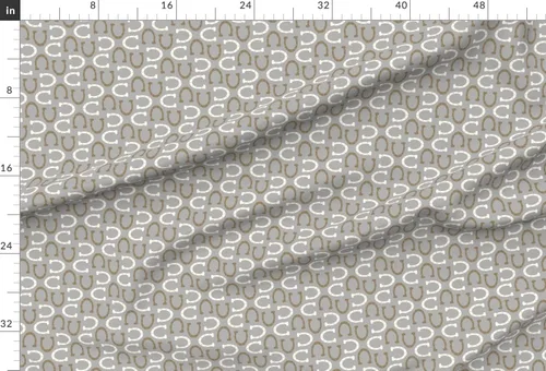 Vista 2 de Spoonflower Tela - Gris Caballo Vaquero Western Cowgirl Lucky Impreso en tela de gasa Fat Quarter - Costura Ropa de moda Vestidos Decoración