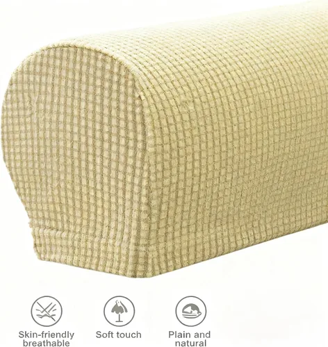 Vista 9 de Fundas elásticas beige a prueba de derrames y arañazos para sofá, sillón reclinable y sillón Ajuste fácil, tela lavable