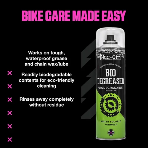 Vista 7 de Muc-Off Bio Degreaser, 500 Mililitros - Aerosol Soluble en Agua, Biodegradable para Limpieza Profunda de Partes Grasientas de Bicicletas