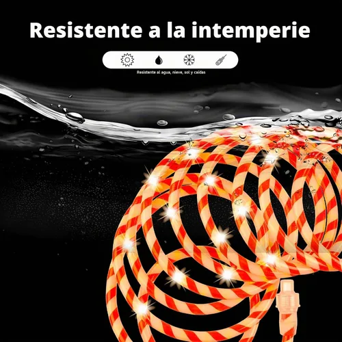 Vista 5 de Afirst Luces de Cuerda de Bastón de Caramelo de Navidad - Luces LED de Hadas de 18 Pies IP65 Impermeables Conectables Luces de Tubo para Exteriores