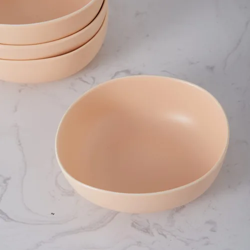 Vista 7 de Stone Lain Delilah - Juego de platos de porcelana de 6 pulgadas, color naranja pastel