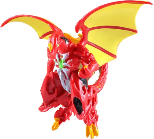 Vista 3 de Bakugan Figuras de coleccionista con 2 tarjetas coleccionables y moneda de coleccionista - (rojo dragónoide)