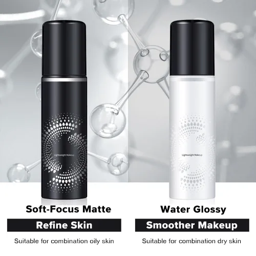 Vista 2 de Juego de 2 piezas de spray para maquillaje – Inligero, duradero, impermeable, fórmula a base de agua, control de aceite e hidratante para todo tipo