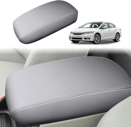 Vista 15 de AOMSAZTO Reposabrazos de Altura para Honda Civic 2006-2011 Negro de Cuero Central