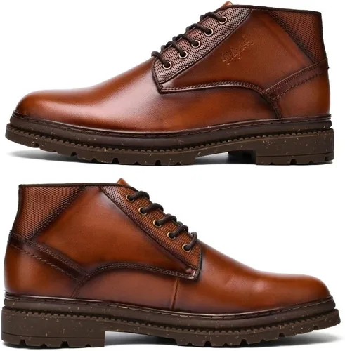 Vista 3 de Holy ark Casual Boots for Men Genuine Leather Oxford Dress Shoes
