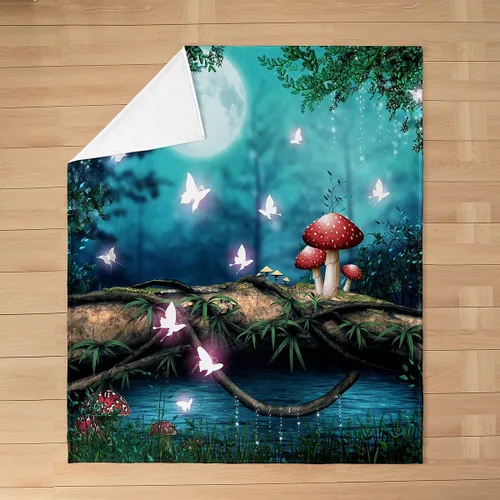 Vista 17 de Castle Fairy Manta de forro polar Sherpa con estampado de aviones para niños, manta de franela de dibujos animados para sofá, avión, azul y blanco