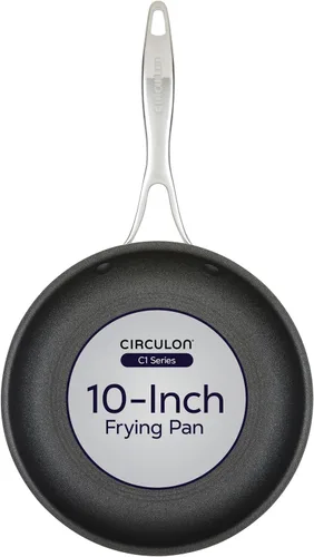 Vista 17 de Circulon C1 Series C1 - Utensilios de cocina de acero inoxidable revestido con tecnología ScratchDefense, sartén antiadherente de inducción con tapa