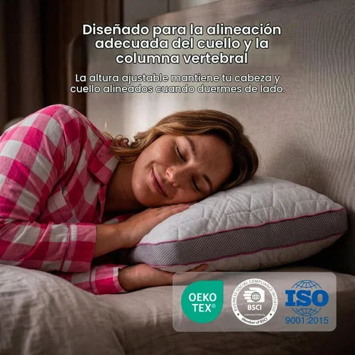 Vista 4 de IWS I WANNA SLEEP Premium SnowTouch® Almohada de tamaño ajustable Queen