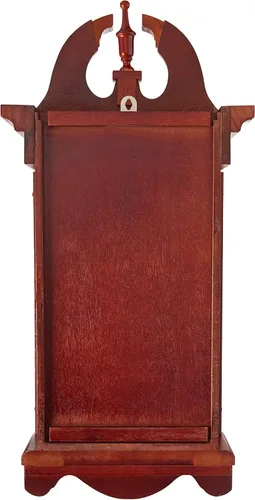 Vista 3 de Bedford Clock Collection BED-1915 - Reloj de pared colonial de caoba con acabado de roble cereza con números romanos
