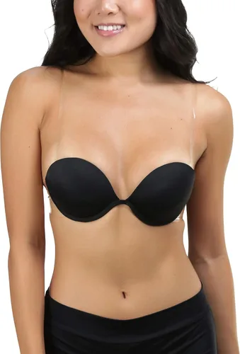 Vista 4 de ToBeInStyle - Sostén en V convertible con escote profundo para mujer