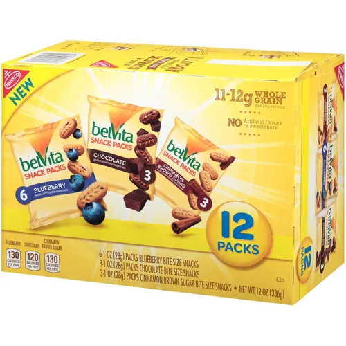 Vista 14 de belVita Paquete variado de bocadillos de galletas de desayuno, 3 sabores, 12 paquetes