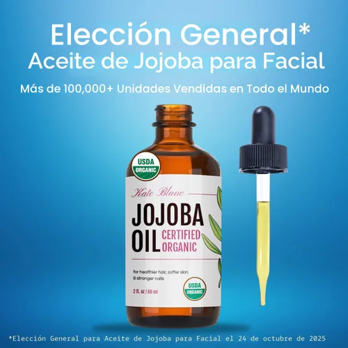 Vista 2 de Aceite de Jojoba, certificado Orgánico USDA, 100% Puro, prensado en frío, sin refinar. Revitaliza el cabello y le da a la piel una apariencia