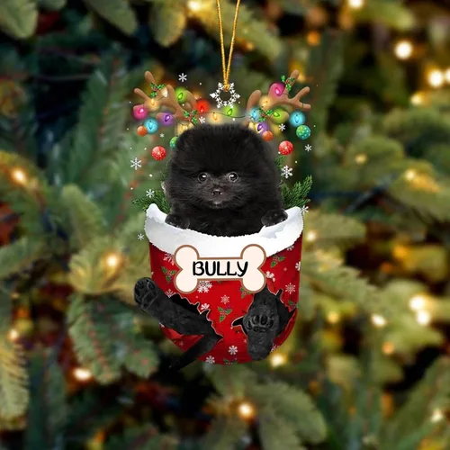 Vista 55 de IZI POD Affenpinscher Adorno de Navidad personalizado para perro, adorno de bolsillo de nieve para perro para árbol de Navidad, adorno acrílico