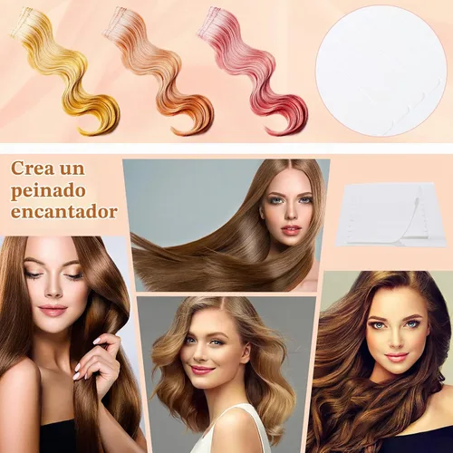 Vista 7 de Leelosp 240 pestañas de cinta de extensión de cabello, cinta de repuesto de doble cara para extensiones de cabello, adhesivo de 1.57 x 0.32