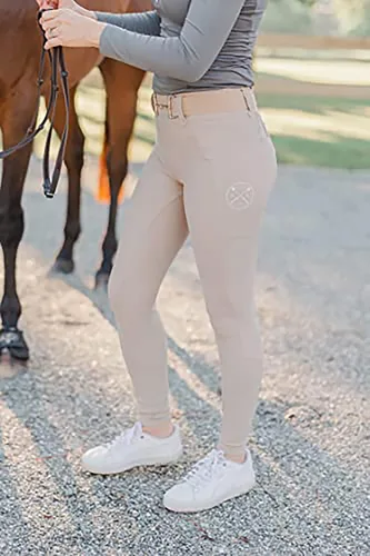Vista 3 de FREE RIDE EQUESTRIAN Breeches with Silicone Grip and Knee Patch Breeches