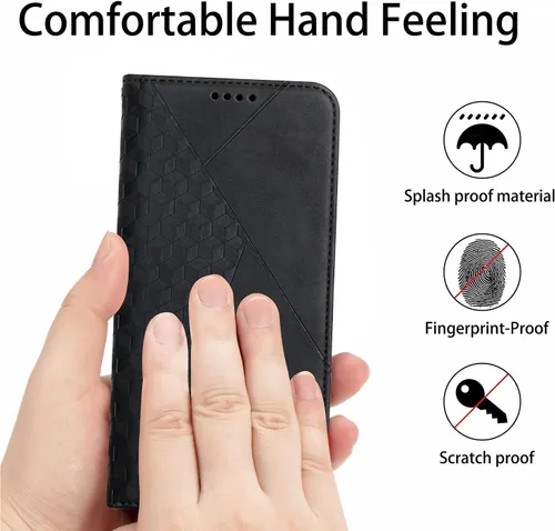 Vista 8 de Funda compatible con Nothing Phone 1, piel sintética, función atril compatible con Nothing Phone One (A063), cierre magnético, protección para Negro