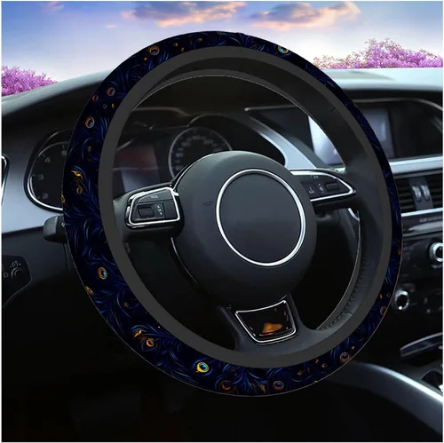 Vista 20 de Swono Fundas de volante de neopreno antideslizantes con diseño de fantasmas lindos y divertidos fantasmas bailarines de Halloween, agarre cómodo