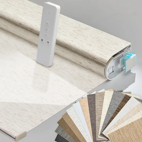 Vista 27 de Persianas motorizadas inteligentes Persilux con control remoto, sin necesidad de perforación, persianas enrollables automáticas para ventanas