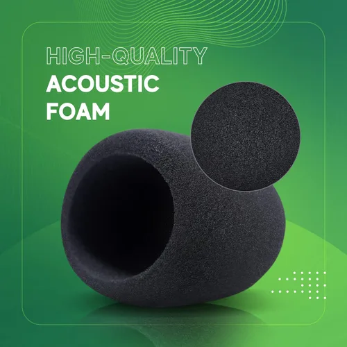 Vista 3 de Esponja para micrófonos AT2020 de Vocalbeat – El Filtro pop perfecto para tu micrófono de Audio Technica – Fabricado con esponja de calidad que