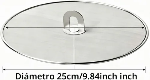 Vista 2 de Pantalla de salpicaduras de 9,84 pulgadas para sartén, protector de grasa