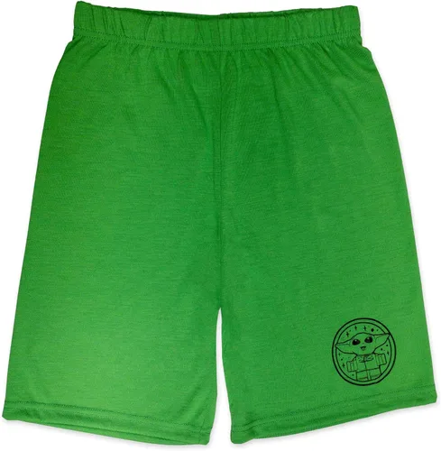 Vista 4 de LEGO Star Wars Baby Yoda - Conjunto de pijama de 3 piezas para niños Grogu Mandalorian con pantalones adicionales verde talla 8 para niños Verde