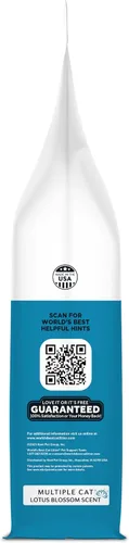 Vista 8 de WORLD'S BEST CAT LITTER Arena para gatos múltiples con aroma de flor de loto, 32 libras - Ingredientes naturales, aglomeración rápida, desechable