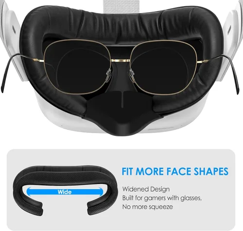 Vista 8 de SUPERUS Correa para la cabeza e interfaz facial (kit 7 en 1) para OculusMeta Quest 2, accesorios de realidad virtual compatibles con Quest 2