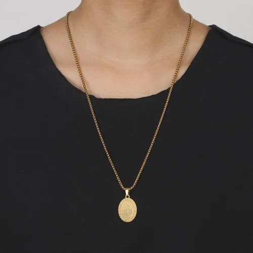 Vista 6 de San MiguelCristóbalVirgen MaríaBenedictoJude TaddeoJoséPatrickRafaelFranciscoFlorianThomas AquinasAnthony Medalla Collar Colgante de acero