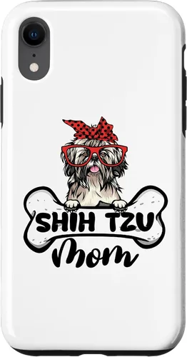 Vista 8 de iPhone 15 Shih Tzu Mom Shirt Dog Bone Mothers Day Dog Mama Case