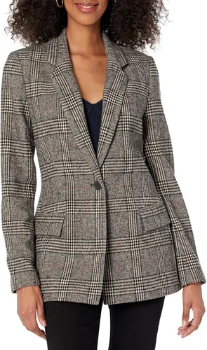 Vista 15 de The Drop Blake - Blazer largo para mujer Boucle negro