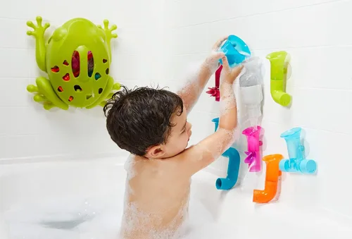 Vista 7 de Boon Tubes - Piezas de construcción de juguete para baño