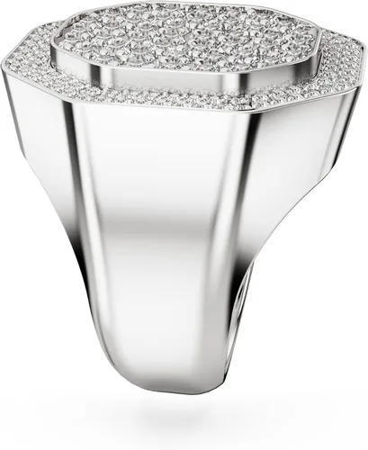 Vista 3 de Anillo de cóctel Swarovski Dextera, cara octagonal con pavé de cristal