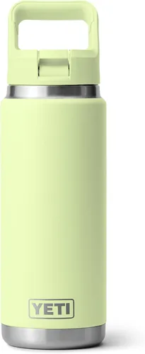 Vista 27 de YETI Rambler Botella de 26 onzas, aislada al vacío, de acero inoxidable, con tapa de popote a juego Rojo rescate
