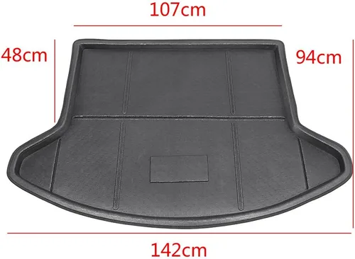 Vista 2 de Tapete de maletero para bandeja de carga trasera compatible con Mazda CX-5 2013 2014 2015 2016 negro