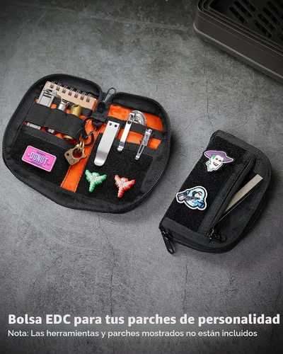 Vista 7 de VIPERADE VE21 Bolsa EDC pequeña organizadora de bolsillo con 9 compartimentos, bolsa de herramientas de bolsillo con panel de visualización de Negro