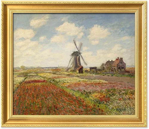 Vista 158 de IPIC - Reproducción artística de los lirios de agua de Claude Monet 1906, impresiones giclée coinciden con el marco dorado clásico, arte de pared
