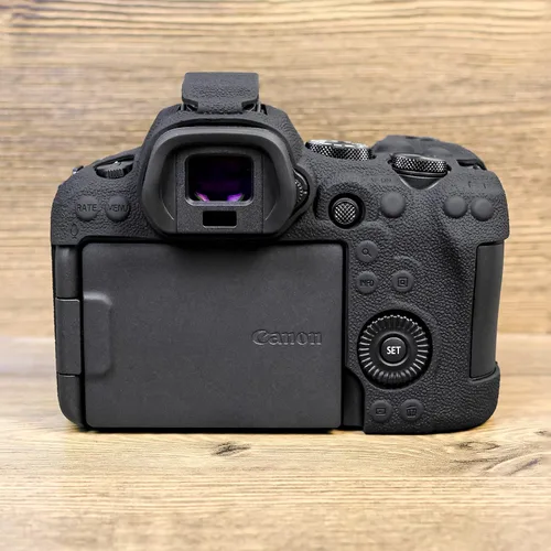 Vista 6 de MUZIRI KINOKOO EOS R6/R6 II - Funda protectora compatible con cámara Canon EOS R6/EOS R6 II/EOS R6 Mark II, funda de silicona suave para cámara