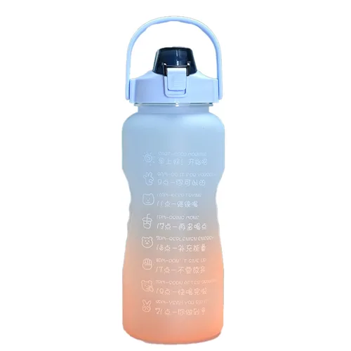 Vista 2 de Botella De Agua 2 Litros Innovadora Y Motivacional Termo