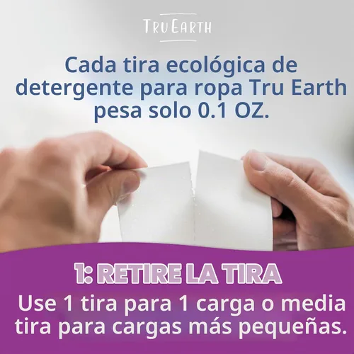Vista 3 de Tru Earth Hojas compactas de detergente seco para ropa – hasta 768 cargas (384 unidades) – Sin parabenos – Detergente sin líquido original