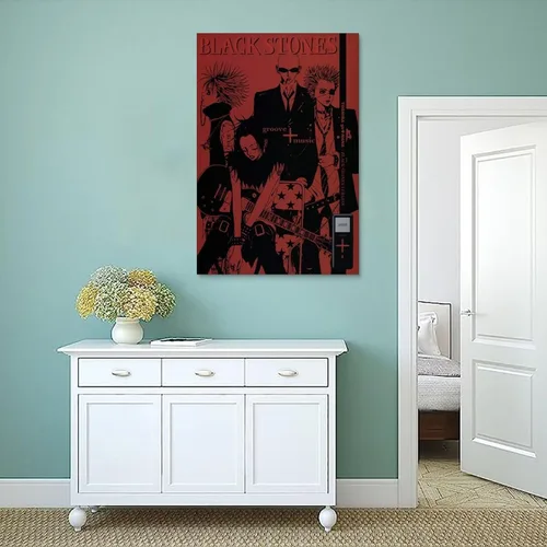 Vista 4 de Fuwo Póster de anime Nana de piedra negra, póster de los años 90, arte de pared, póster estético, 16 x 24 pulgadas (15.7 x 23.6 in)