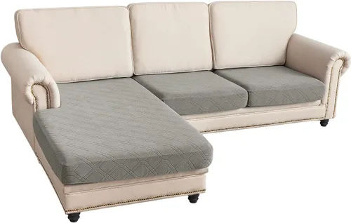 Vista 32 de Funda de sofá seccional de 3 piezas para sofá seccional en forma de L, protector elástico de muebles para sofá seccional izquierdo o derecho