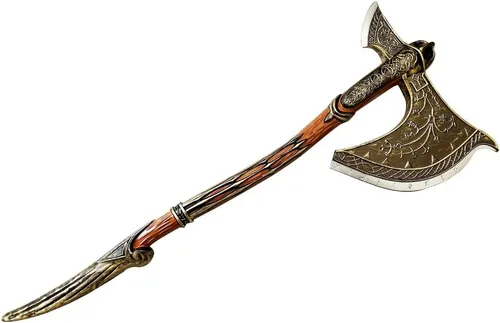 Vista 2 de Marca 36.5 "Medieval Dios Guerra Hacha Espuma Cosplay Traje Fiesta Prop 1:1 Réplica