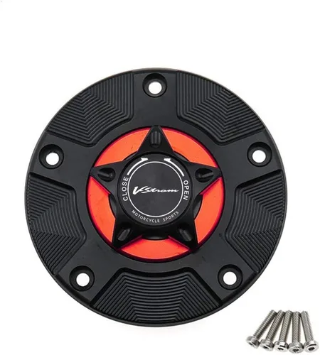 Vista 8 de TEMKIN W Gas Fuel Tank Cap for Suzuki DL 650 V-Strom 2012-2016 Motorcycle CNC Quick Release Cover Y (Color : Black)